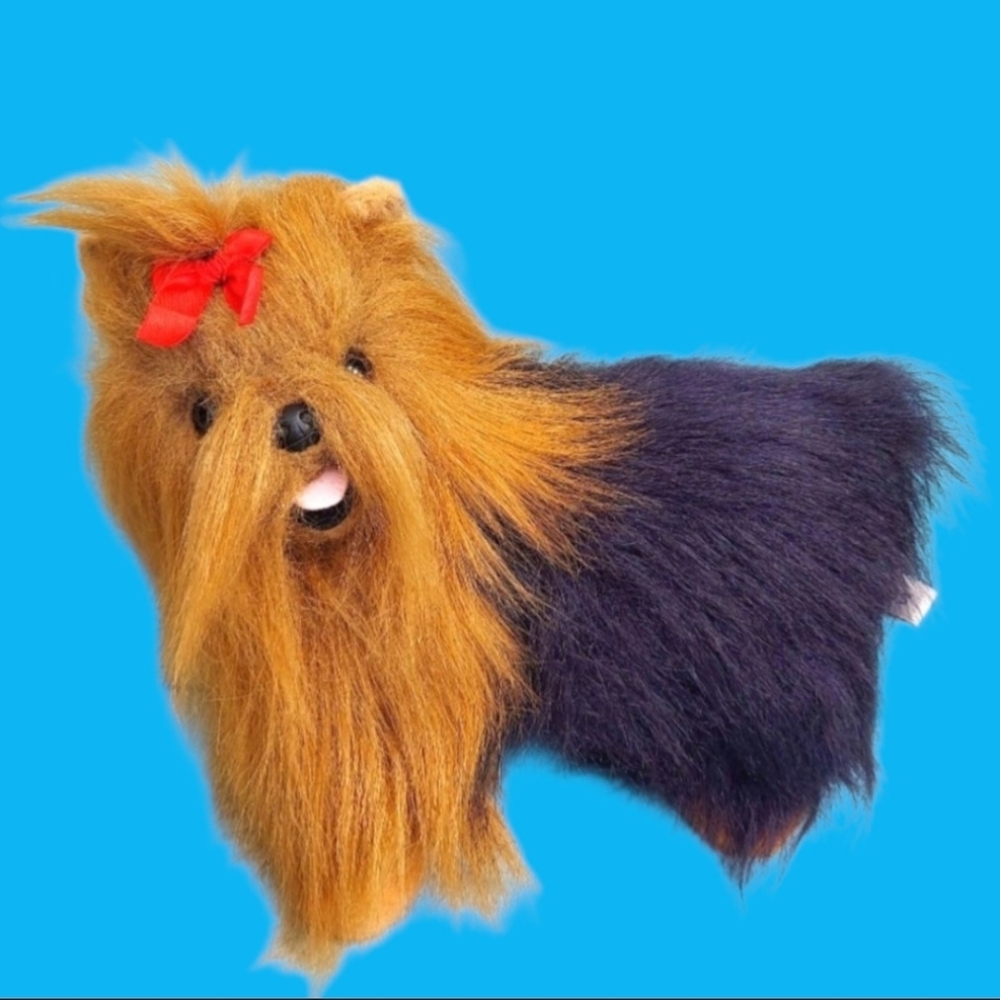 Vintage Russ Berrie Yorkie YorshireTerrier Truffles Dog Plush Stuffed Animal 12"